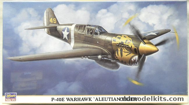 Hasegawa 1/48 P-40E Warhawk Aleutian Tiger, 09789 plastic model kit
